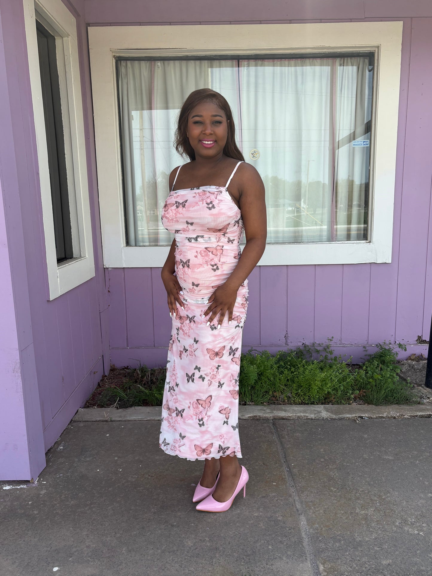 Butterfly Me Away – Pink Spring Dress
